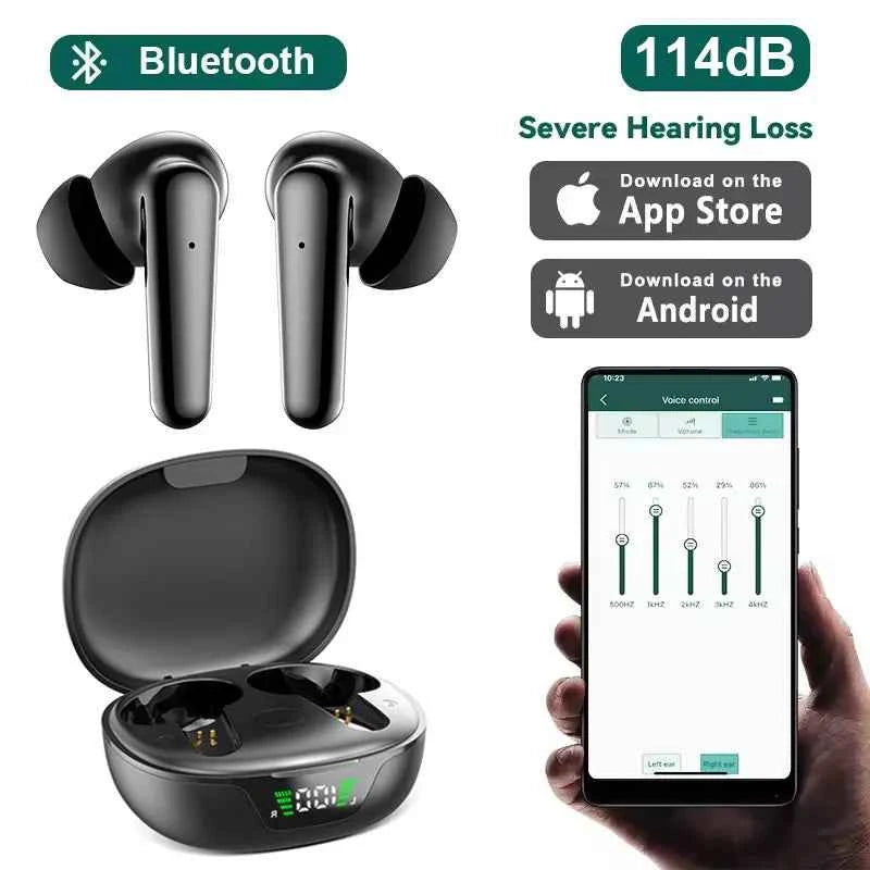 HearingPro Bluetooth Hearing Aids - 12 Channels, APP Control, Noise Reduction for Seniors