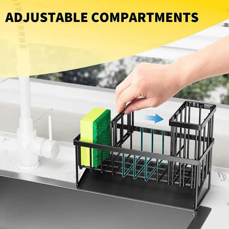 Stainless Steel Sink Sponge Drain Rack Multi-functional Countertop Faucet Soap Rack Dish Towel Storage Filter Basket The jack market .AU The jack market .AU Home $ 67 14:201527806#black-3