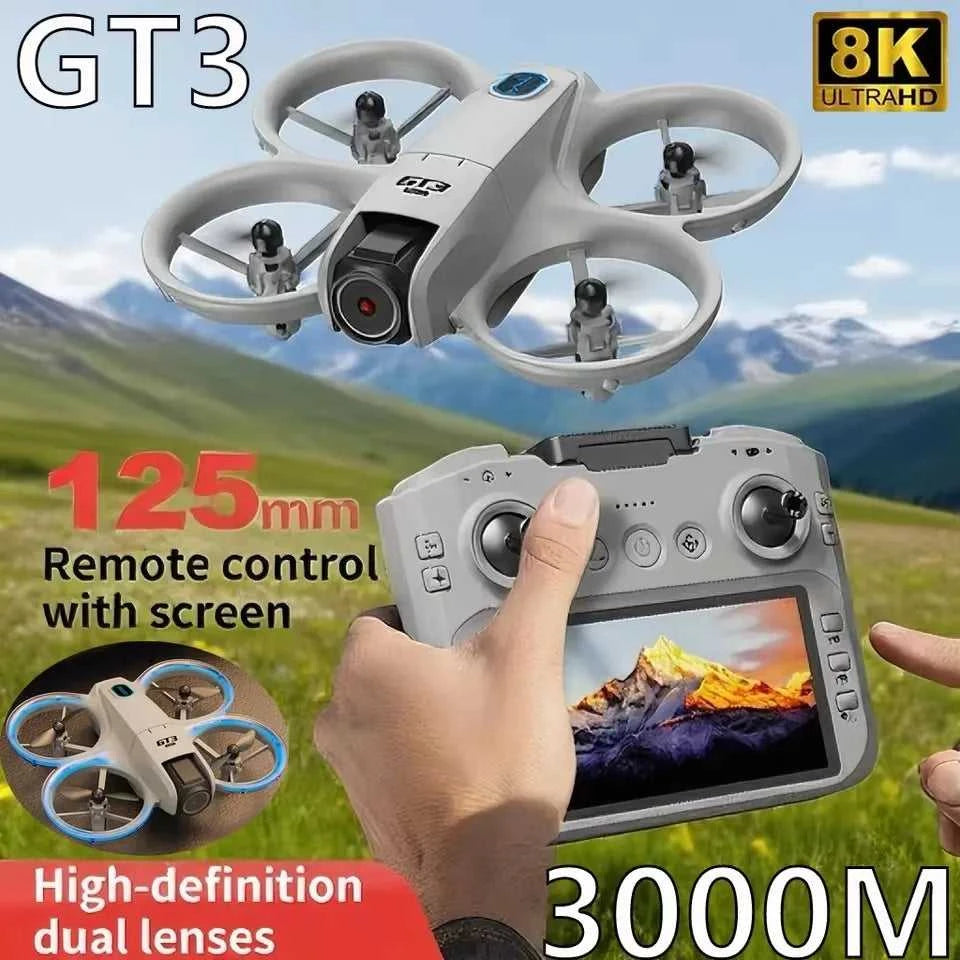 NEW GT3 GPS Drone with 8K HD Dual Cameras 180° FPV 5G WIFI Brushless Motors Intelligence Obstacle Avoidance Foldable Quadcopters The jack market .AU The jack market .AU Drones $ 77 14:29#GT3-6K-Grey-1B