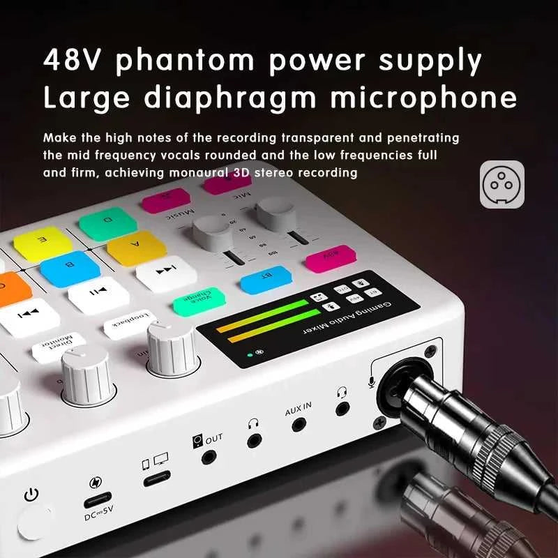 Live Sound Card with DJ Mixer Effects Audio Interface Voice Changer BT compatible Stereo Audio Mixer for LIVE Streaming F998 The jack market .AU The jack market .AU Accessories Electronics $ 157 14:200004870#Black and 2 vhf mics