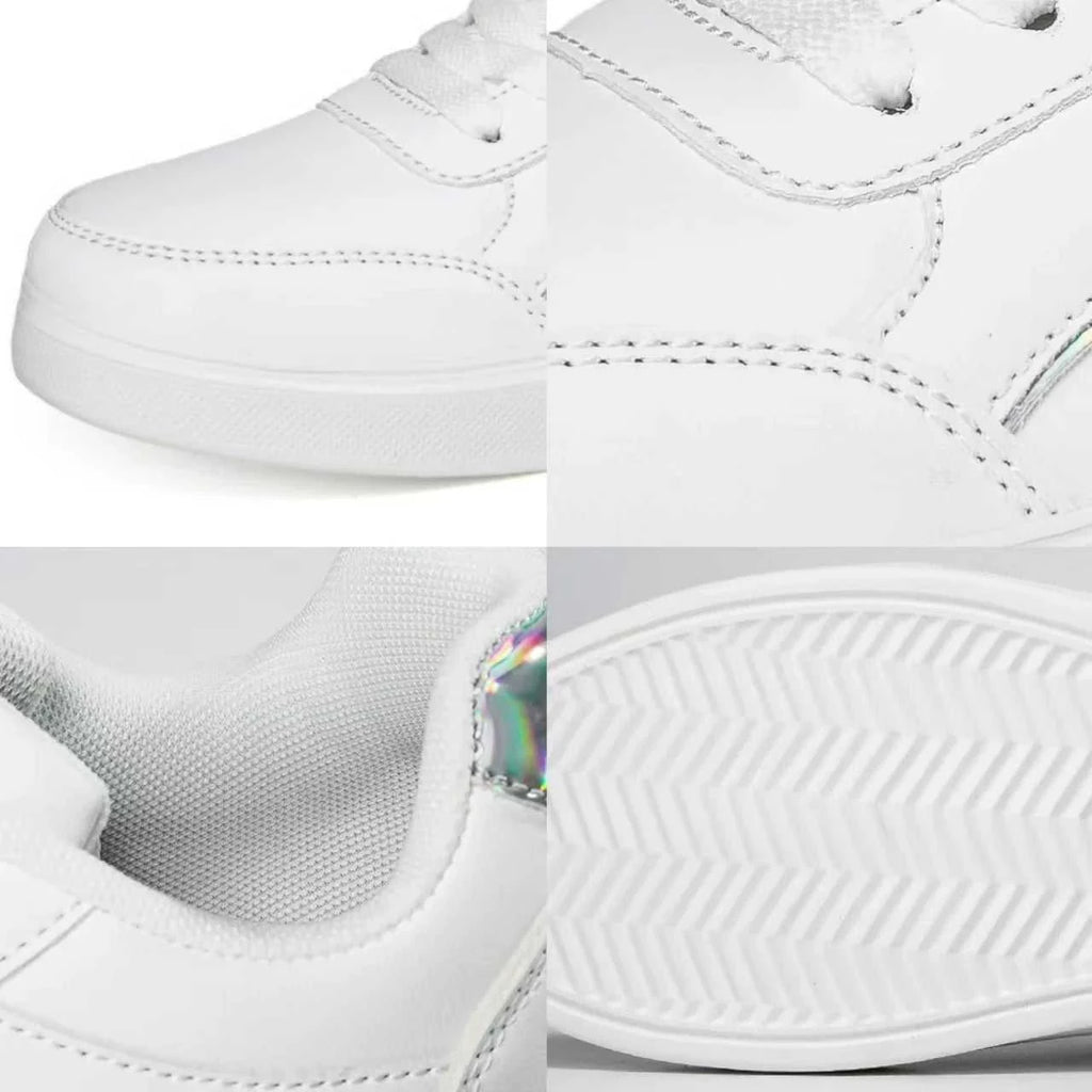 Hot Sell Women's Shoes Lightweight Casual Shoes Fashion Walking Shoes White Lace-up Sneakers Plus Size Platform Vulcanized Shoe The jack market .AU The jack market .AU Step Up Your Style: Trendy Shoes for Every Occasion! $ 73 14:193#White Silver;200000124:200000337