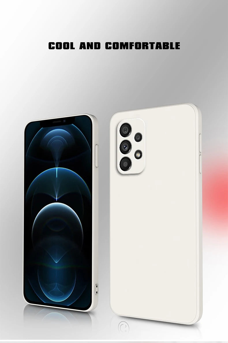 Original Silicone Case On For Samsung A13 A23 A33 A53 A73 A14 A24 A34 A54 A05 A15 A25 A35 A55 5G Cover Cases