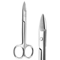 Nail Pro Stainless Steel Cuticle Scissors - Precision Curved Blades for Eyebrows, Eyelashes & Dry Skin