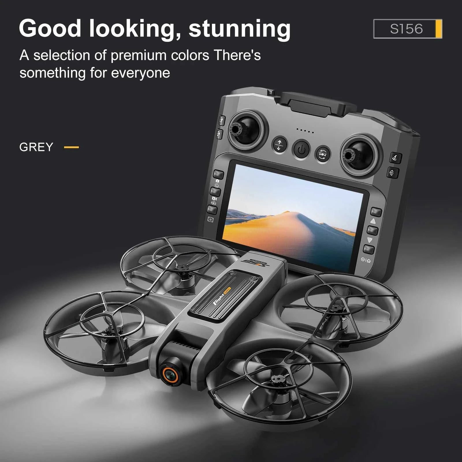 2025 New S156 Drone with Screen Brushless Optical Stream Positioning Quadcopter with Camera FPV Traverser Novice Toy Airplane The jack market .AU The jack market .AU $ 127 14:29#Black