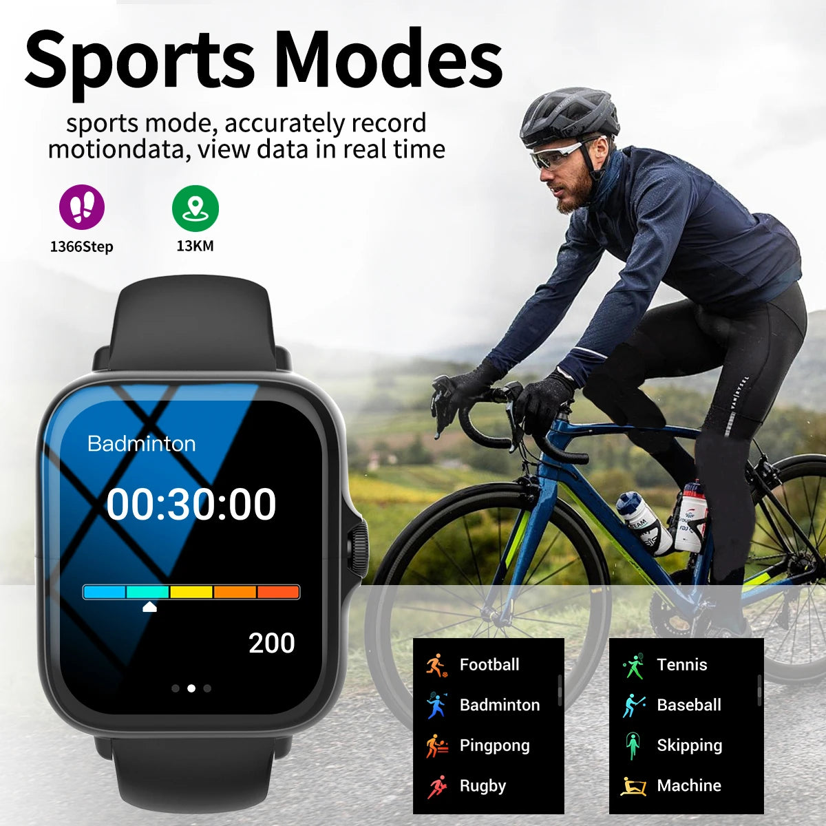 Smartwatch Sports Music Control Phone Call Pedometer Men Smart Watch For Women Health Calories Message Alerts For iPhone Android