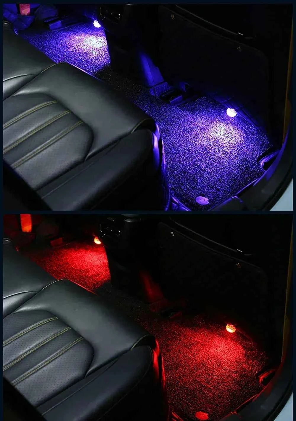 1/10PCS Wireless Adhesive LED Car Interior Ambient Light Remote Control Decor Auto Roof Foot Atmosphere Lamp Bicycle Tail Light