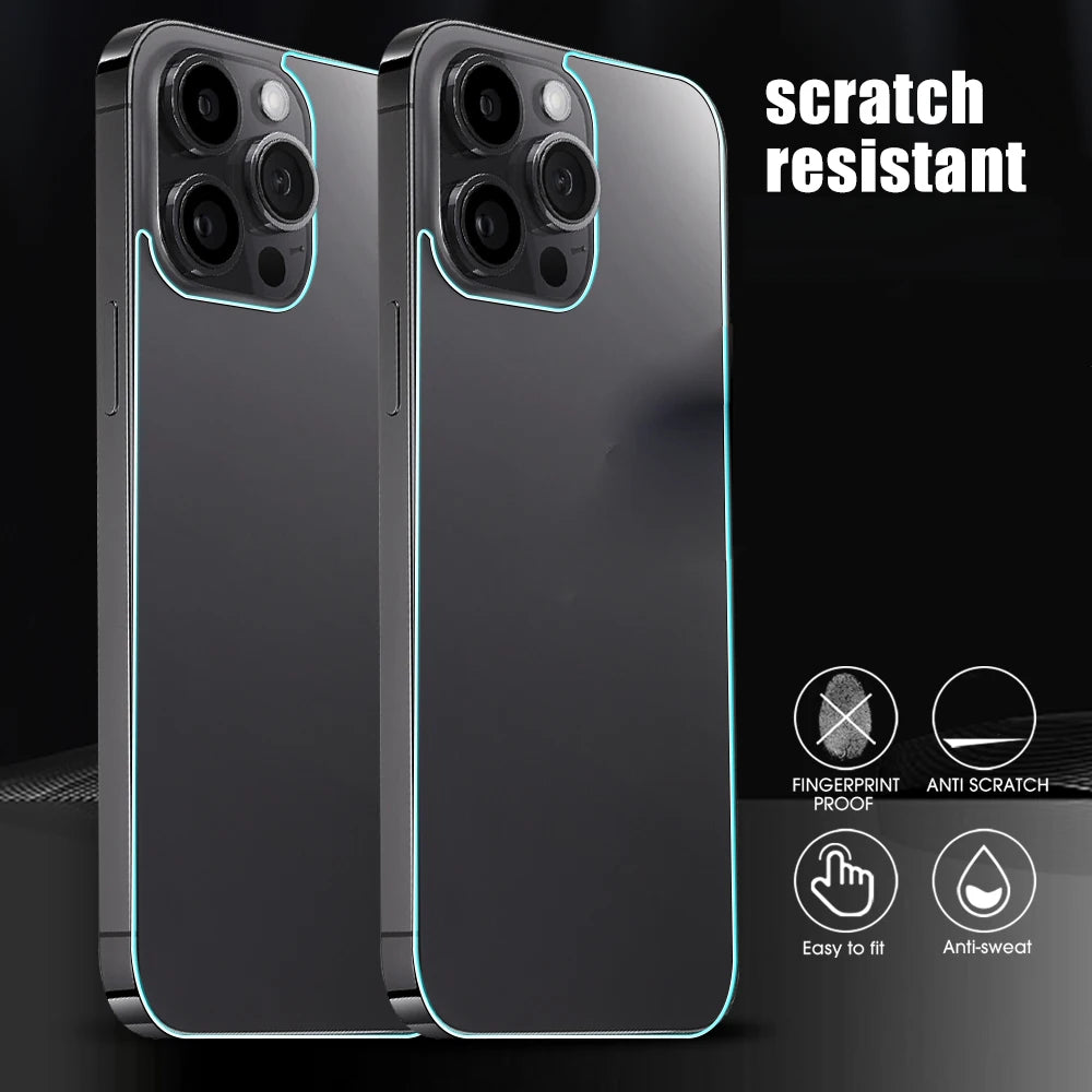 3PCS Back Tempered Glass For iPhone 16E 12 13 Mini 11 13 14 15 16 Pro Max Plus Phones Screen Protector Film