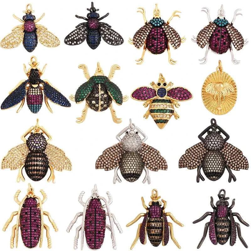 Colourful Fly Bee Ladybird Insect Charm Paved with Rainbow Cubic Zirconia,18K Gold Plated Jewelry Making Hand Craft Material M75 The jack market .AU The jack market .AU Jewellery & Chains $ 63 14:29#M750426-Gold;200007763:201336100