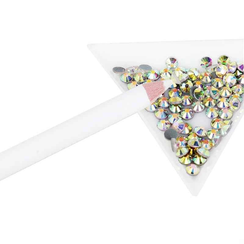 SparkleCraft Crystal Dotting Pen Set - 5/10 Pcs Nail Art Rhinestone Picker & Bead Tool for DIY Designs