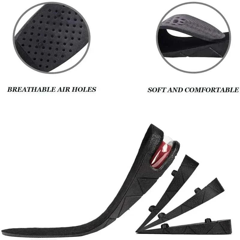 3-9cm Invisible Height Increase Insoles 3 Layer Air Insert Adjustable Cut Heel Insert Men Women Shock Absorbing Growing Sole The jack market .AU The jack market .AU Step Up Your Style: Trendy Shoes for Every Occasion! $ 52 14:691#3CM-Black