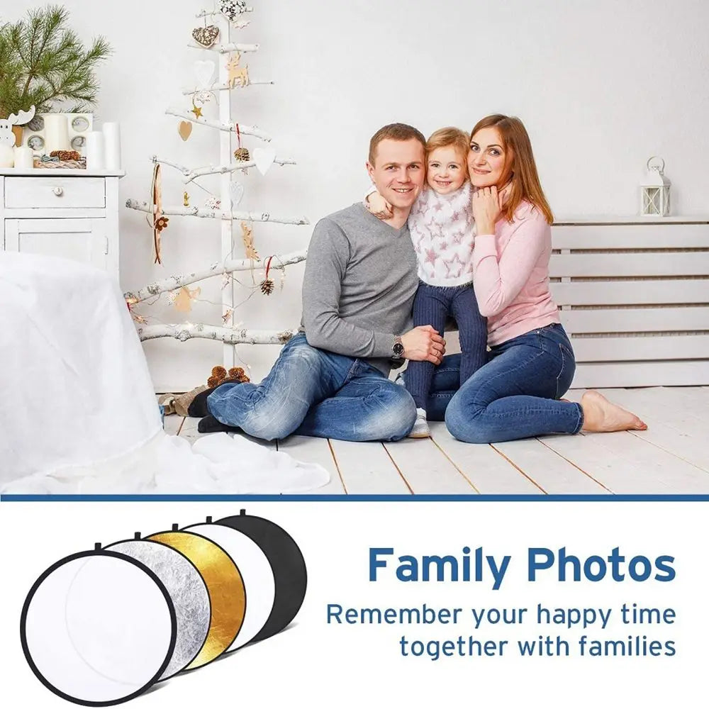 80cm 5 in 1 Portable Collapsible Round Photography Reflector Photo Studio Outdoor Light Diffuser Multi-Disc with Carry Bag