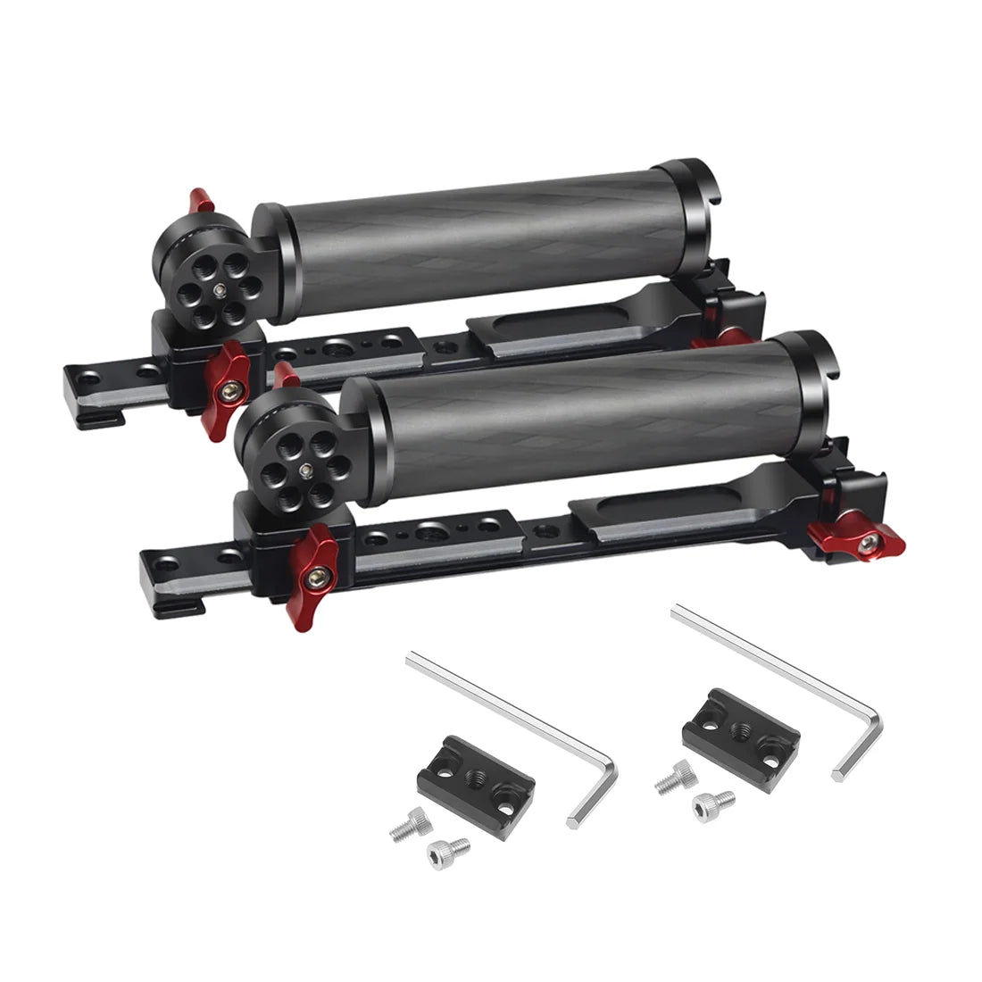 Carbon Fiber L Bracket Handle Grip Foldable Cold Shoe Mount Clamp for DJI Ronin RS3 RS4 Mini RS2 RSC2 Handheld Gimbal Stabilizer