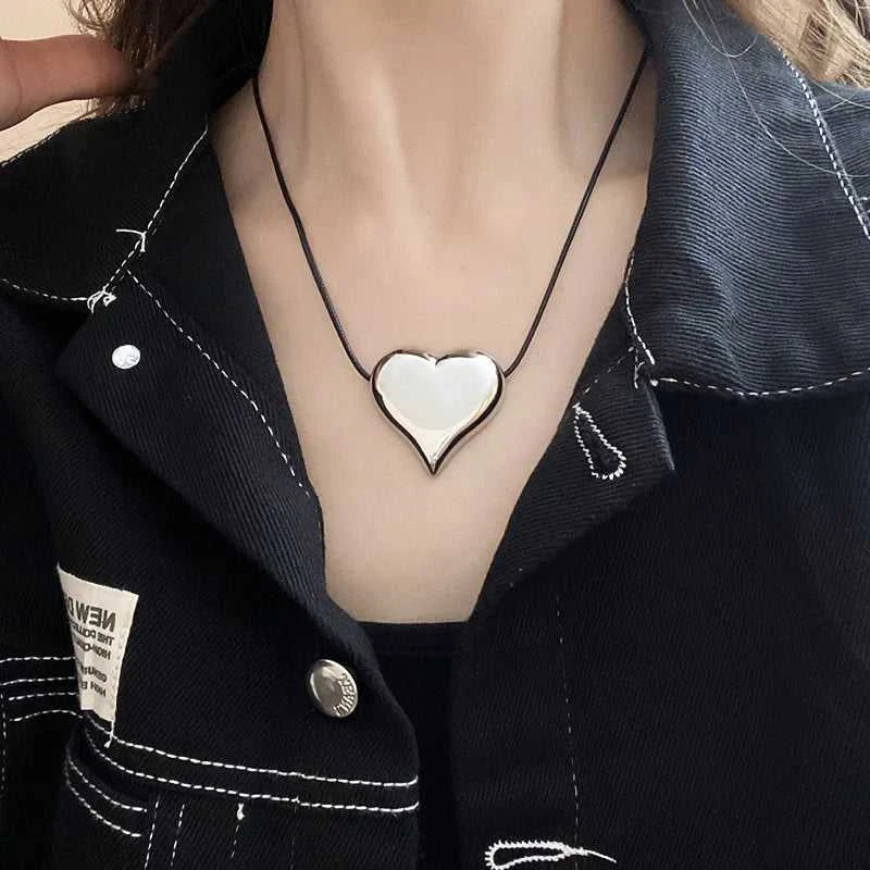 Fashion Spiral Heart-Shaped Pendant Necklace for Women Adjustable Long Black Wax Rope Clavicle Chain Charm Couple Birthday Gift The jack market .AU The jack market .AU Jewellery & Chains $ 48 200001033:200003757#5
