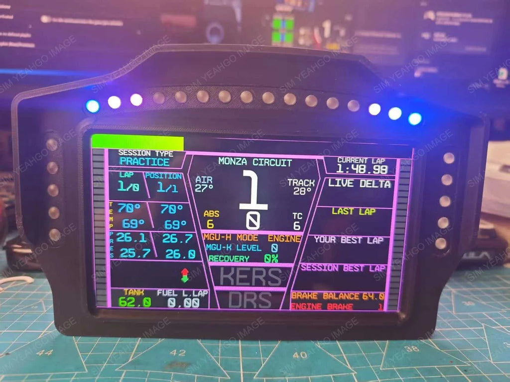 PC Simracing Games 7 inch Multi-functional Instrument Speed Display Dashboard for MOZA FANATEC Simagic Logitech G29 Accessories The jack market .AU The jack market .AU Accessories Electronics $ 217 14:193#WK 7inch Meter