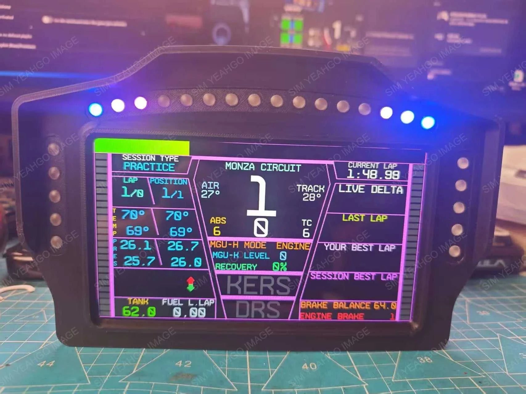 PC Simracing Games 7 inch Multi-functional Instrument Speed Display Dashboard for MOZA FANATEC Simagic Logitech G29 Accessories The jack market .AU The jack market .AU Accessories Electronics $ 217 14:193#WK 7inch Meter