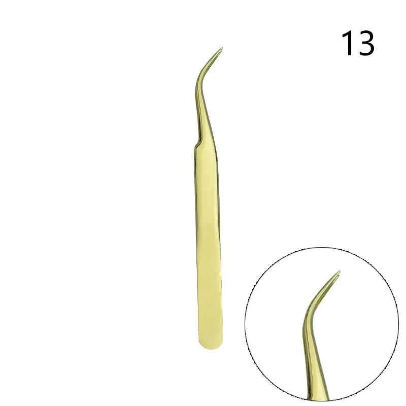 LuxeLash Anti-Slip Precision Tweezers | Curved & Straight Tips for Flawless Lash Extensions & Nail Art