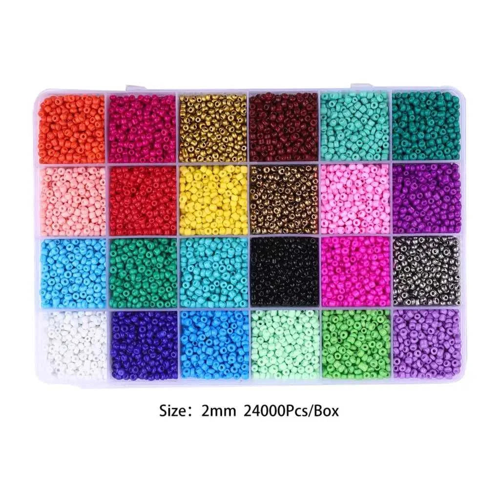 2–4mm Glass Rice Beads Kit 15–24 Grids, 15g/Grid 4000–24000pcs with Lobster Clasps & Cord for DIY Jewelry, Bracelets & Neckla The jack market .AU The jack market .AU Jewellery & Chains $ 76 14:29#BDH136-01