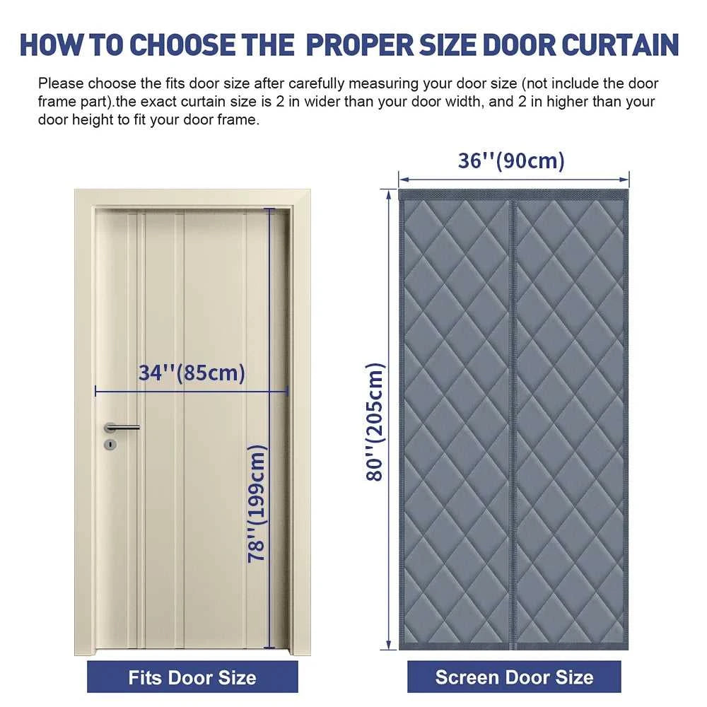Thermal Insulated Door Curtain Magnetic Insulated Door Covers for Winter Door Blanket Thicken Cotton Insulation Doors Screen The jack market .AU The jack market .AU Home $ 87 14:10#Brown 80x205cm