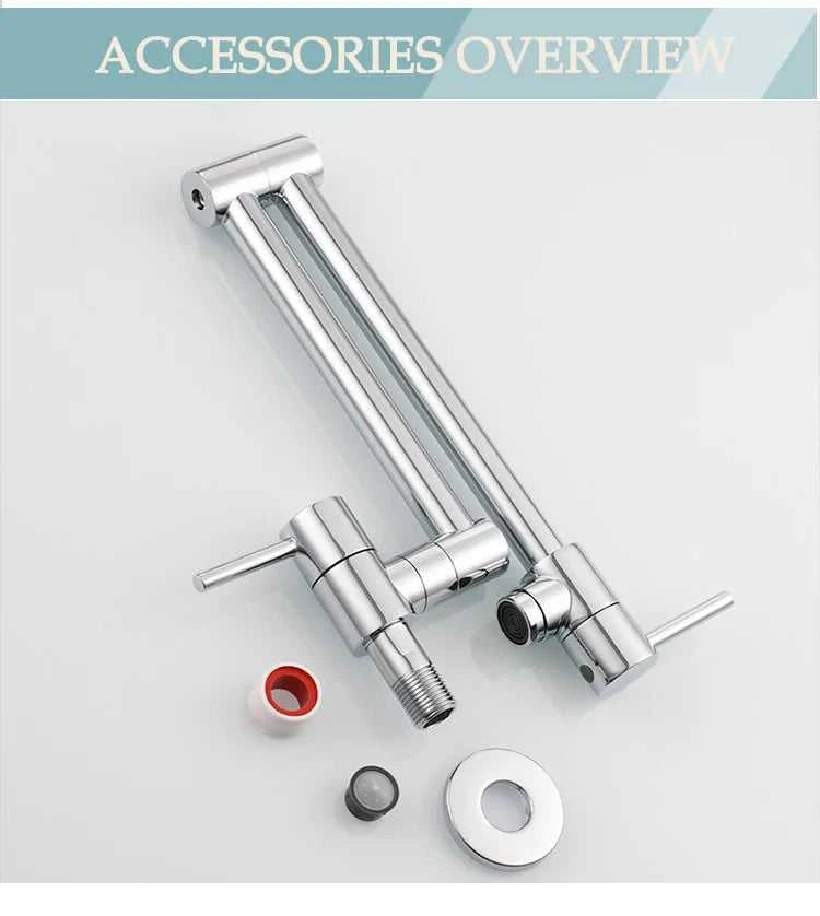 Brass Pot Filler Tap Wall Mount Foldable Kitchen Faucet Single Cold Single Hole Sink Tap Rotate Folding Spout Chrome Gold Black The jack market .AU The jack market .AU Home $ 174 14:29#Chrome Type A