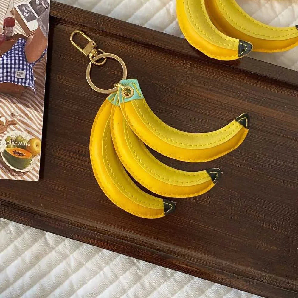 Cute Fashion Fruit Banana Keychain PU Banana Bag Accessories PU Leather Pendant Simulation Waterproof Fruit Key Ring Female The jack market .AU The jack market .AU $ 51 14:29#Yellow