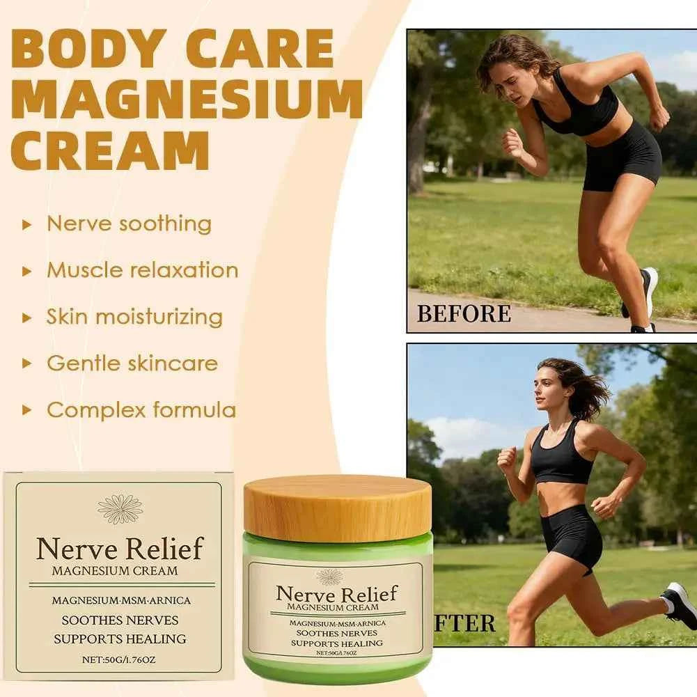 Magnesium Muscle Relaxing Cream - Deep Nourishing Relief for Daily Body Care and Soothing Massage