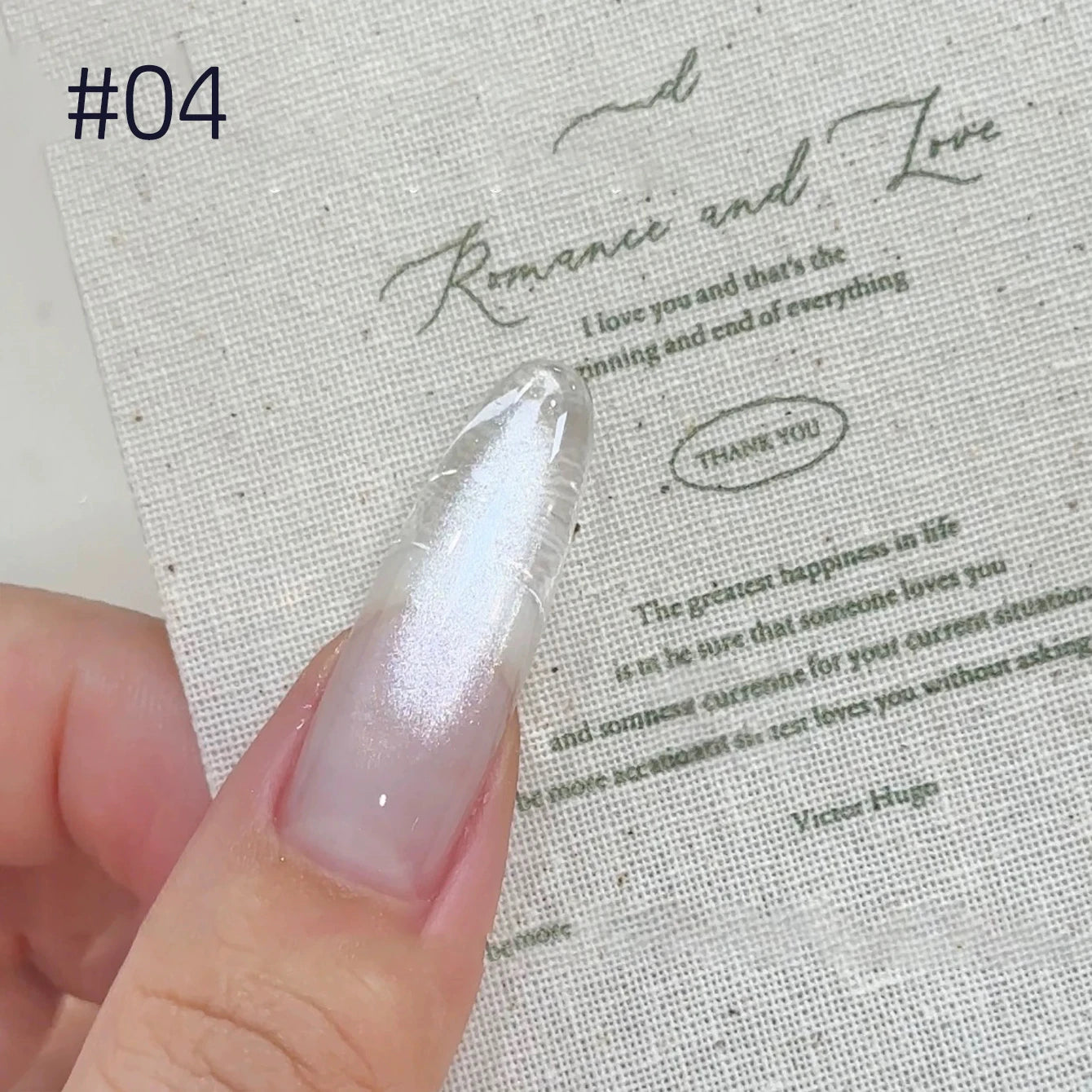 10ML 1-8pcs 2026 New Style Clear Universal White Glass Beads Cat Eye Magnet Gel Nail Polish Suitable For Toe Nails White Nails