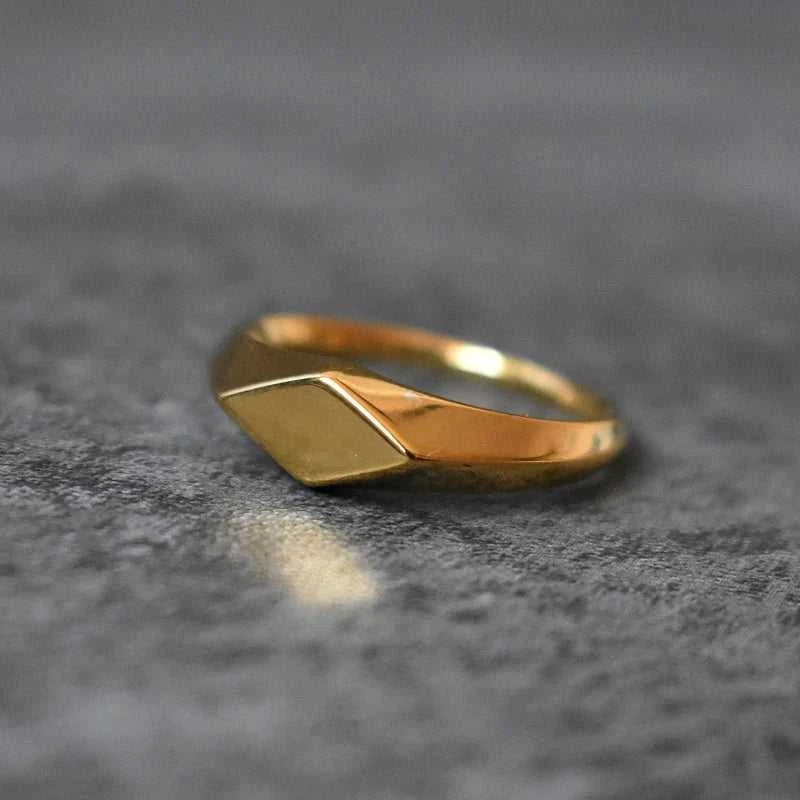 Fashion Gold Color Ring Geometric Stainless Steel Smooth Couple Rings Simplicity Student Party Jewelry Gift The jack market .AU The jack market .AU Jewellery & Chains $ 54 200000369:1583