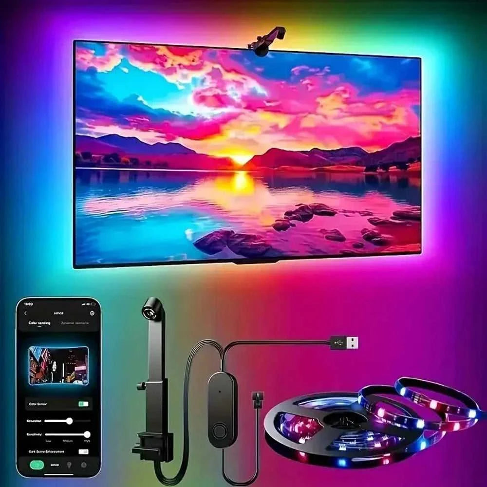 TV Sync Backlight with Color Catcher Bluetooth APP Music Sync RGBIC USB LED Light Strip with Remote Control for Home Theater The jack market .AU The jack market .AU Home $ 80 14:29#non waterproof;249:200006310#5m