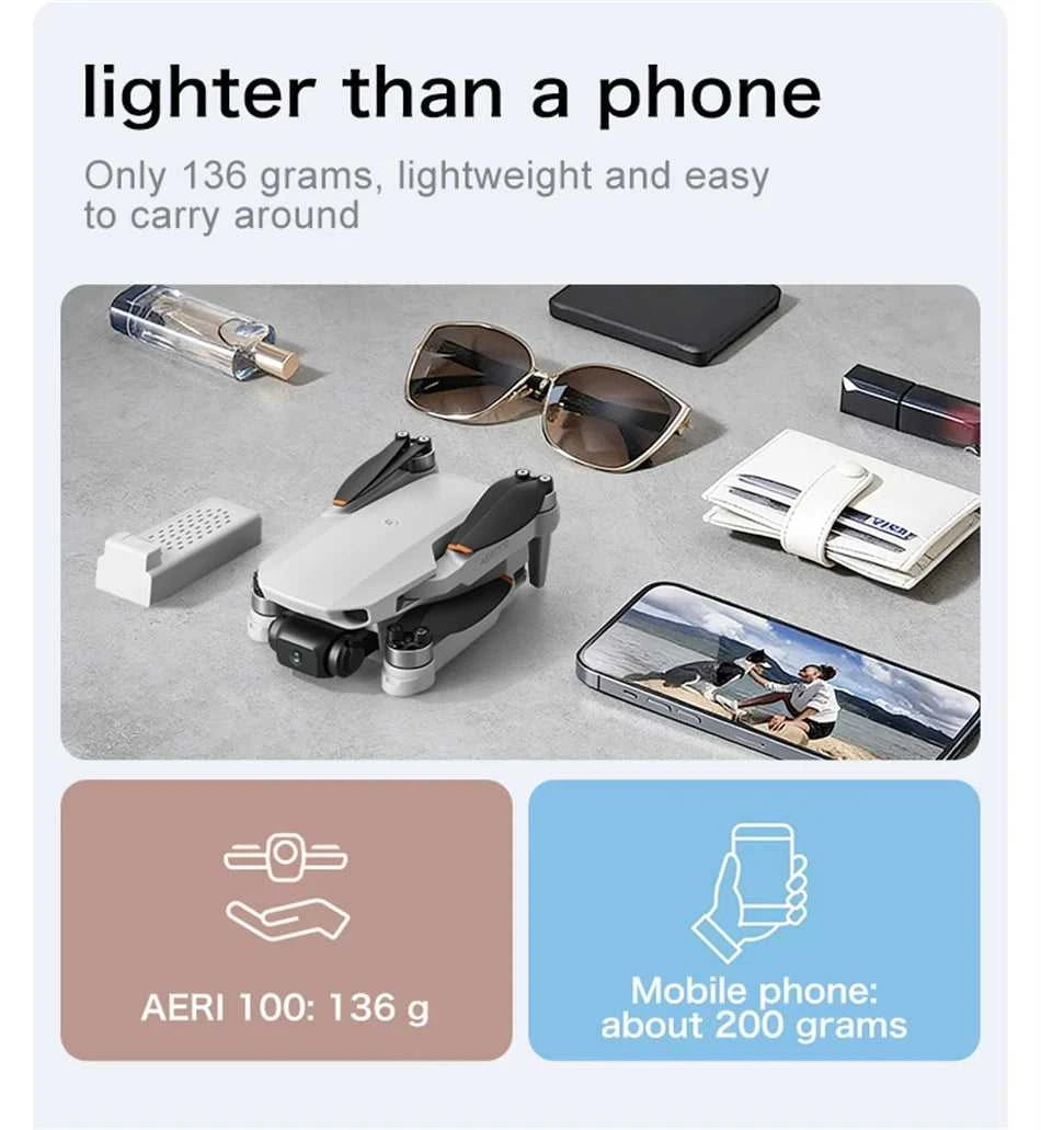 2026 New Aeri 100 VR Drone 8k Profeissional Aerial Hd Dual Camera Intelligent Opstacle Avoidance Brushless Power Foldable Drone The jack market .AU The jack market .AU Drones $ 106 14:193#Grey VR 4K 1B;200000828:201589807#Dual 8K