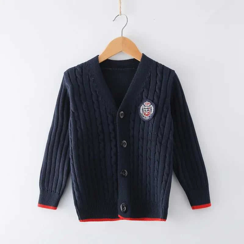 2023 new Spring Autumn Boys Sweater Solid Color Keep Warm Knitting Jacquard Weave V-neck Cardigan For Kids 2-10 Years Old The jack market .AU The jack market .AU Mum & Kids: Essential Products for Every Family $ 42 14:1254#Picture Color;200000463:200004187#2T-3T