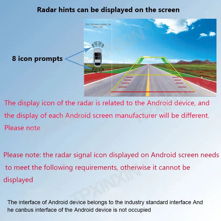 Auto parts Android navigation Car Parking Sensor Kit Reverse Backup Radar Sound Alert Indicator Probe System 4 Probe Beep Sensor