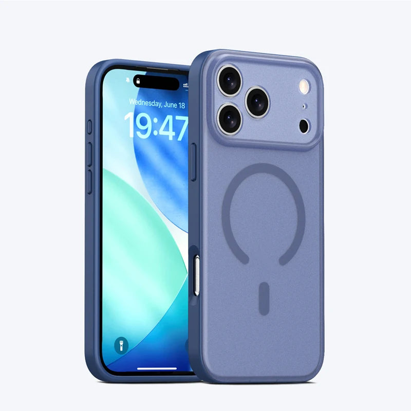 Frosted Translucent MagSafe Matte Case for iPhone 17 | Sleek Design & Wireless Charging