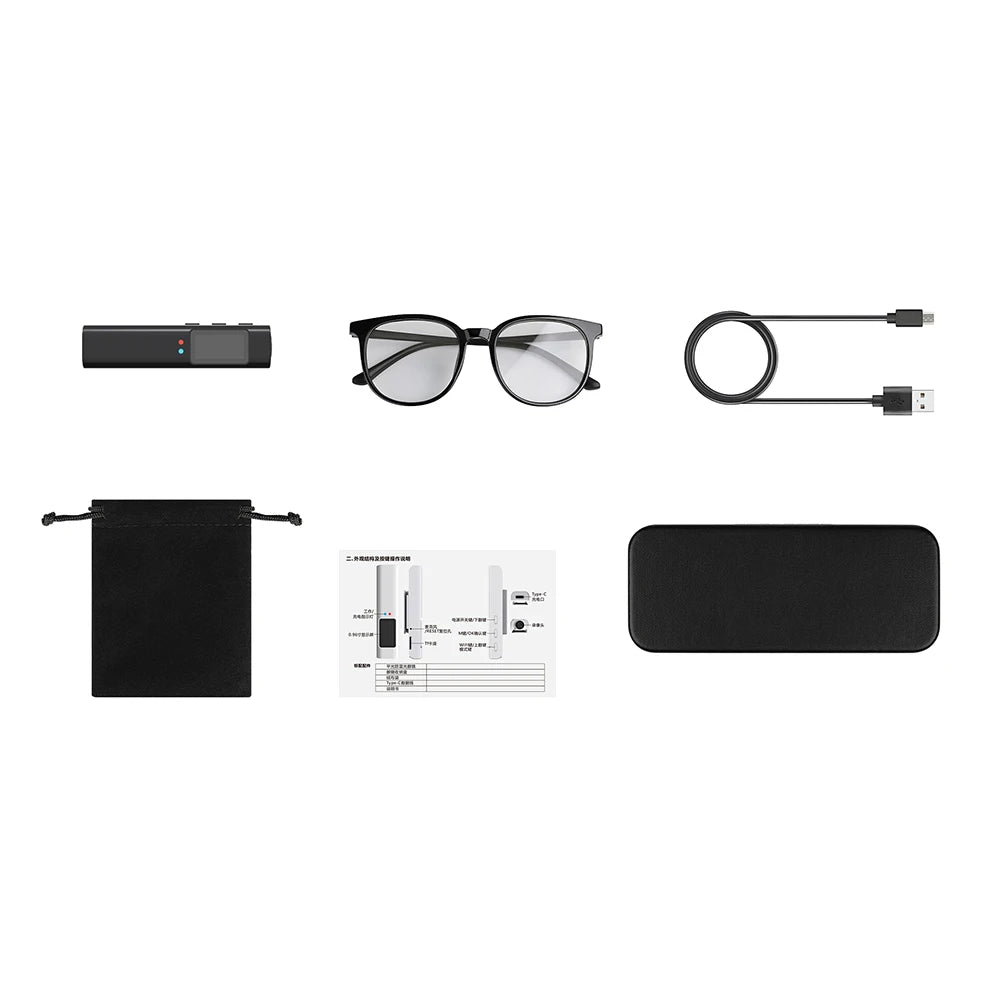 1080P HD Wearable Glasses Camera 4K Small Sport Cam Bodycam Go Pro WiFi Digital Video Recorder DVR Camcorder for Driving Hiking