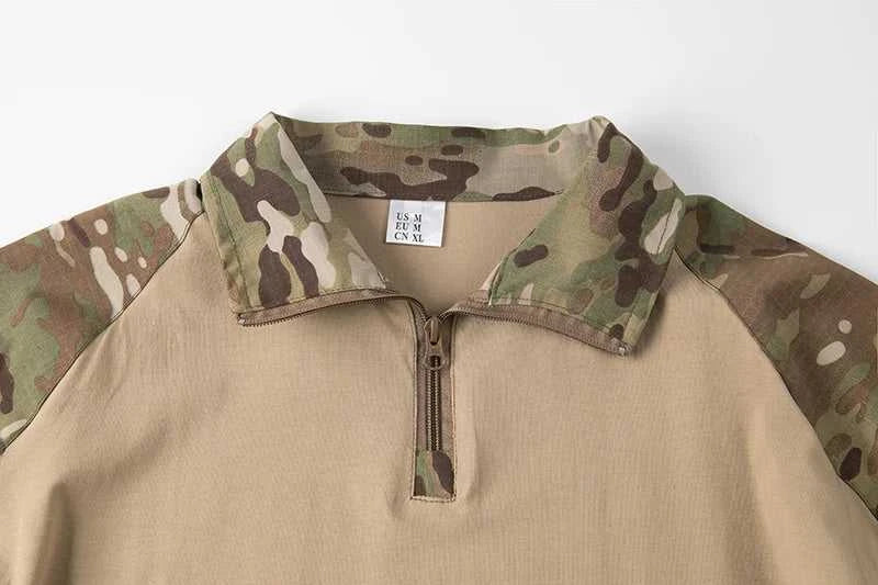 Men's Camouflage Tactical Shirt 1/4 Zip Long Sleeve Combat T Shirt Cotton Camo Uniform Airsoft Shirts The jack market .AU The jack market .AU Men Fashion $ 48 14:365458#CP;5:4182#CN XXL