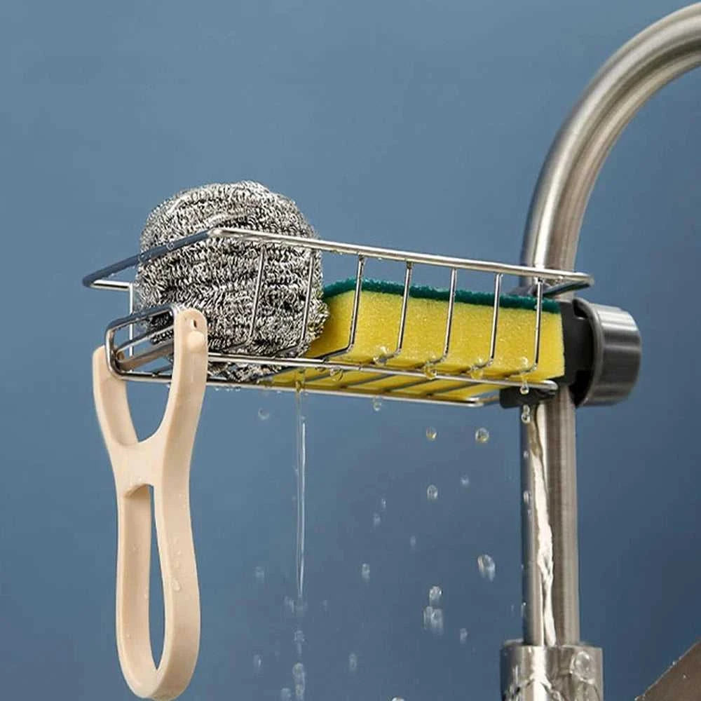 Kitchen Sink Drain Rack Sponge Storage Flexible Faucet Holder Soap Drainer Towel Rack Shelf Organizer Kitchen Accessories The jack market .AU The jack market .AU Home $ 50 14:29#silver