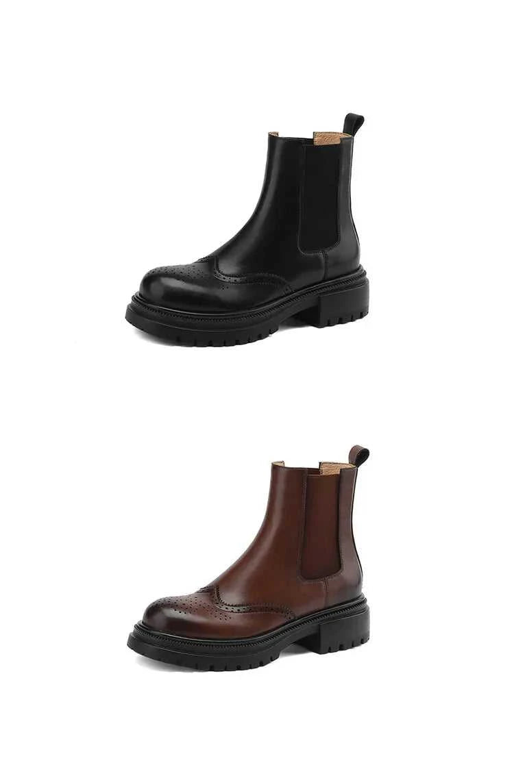 NEW Autumn Boots Women Split Leather Shoes for Women Round Toe Chunky Heel Women Boots Winter Black Chelsea Boots сапоги женские The jack market .AU The jack market .AU Step Up Your Style: Trendy Shoes for Every Occasion! $ 131 14:365458#Brown;200000124:100010481