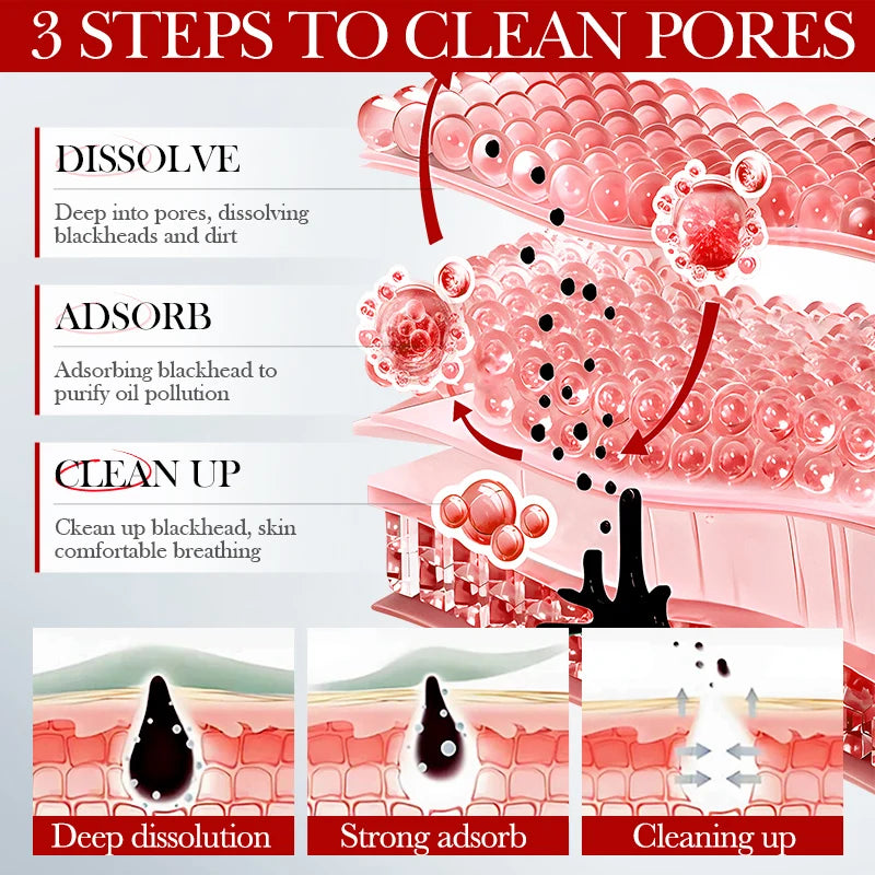 5pcs SADOER Strawberry Face Mask Mud Masks Facial Moisturizing Blackhead Removal Clay Skin Care Products