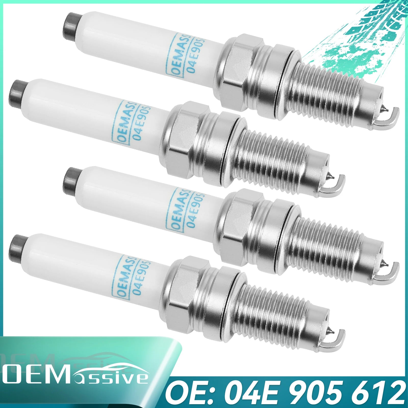 4X Iridium Spark Plugs For Audi A3 A4 A5 Seat Ibiza Leon Skoda Fabia Octavia VW Golf VI VII Jetta Passat B8 Touran 04E 905 612