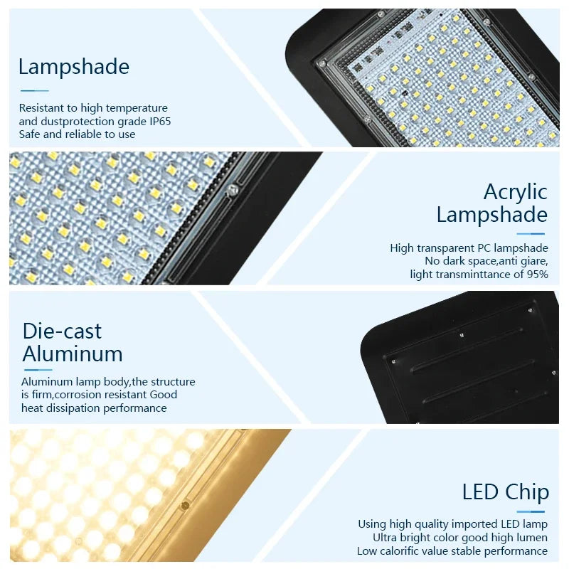 LED Street Lamp 100W AC 110V 220V 230V 240V Outdoor Floodlight Spotlight IP65 Waterproof Garden Road Street Pathway Pole Lights - Jack market 1988Jack Market 1988