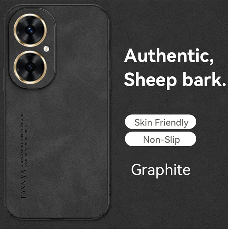Huawei Leather Case - Soft Matte, Anti-Fingerprint, Shockproof Protection for Nova 12, 11i, 11 Pro, 10 SE, 9, 8i