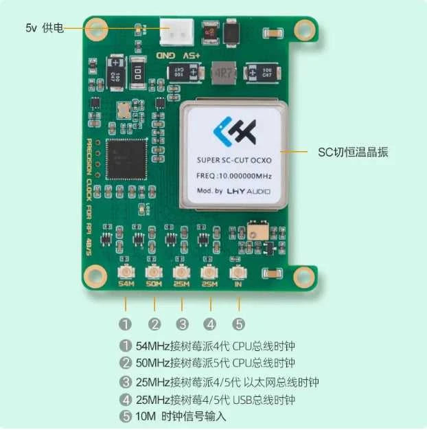 LHY Raspberry Pi 4B/5 upgraded OCXO ultra-low phase noise constant temperature crystal oscillator PLL clock board The jack market .AU The jack market .AU Accessories Electronics $ 158 14:350853#Standard version