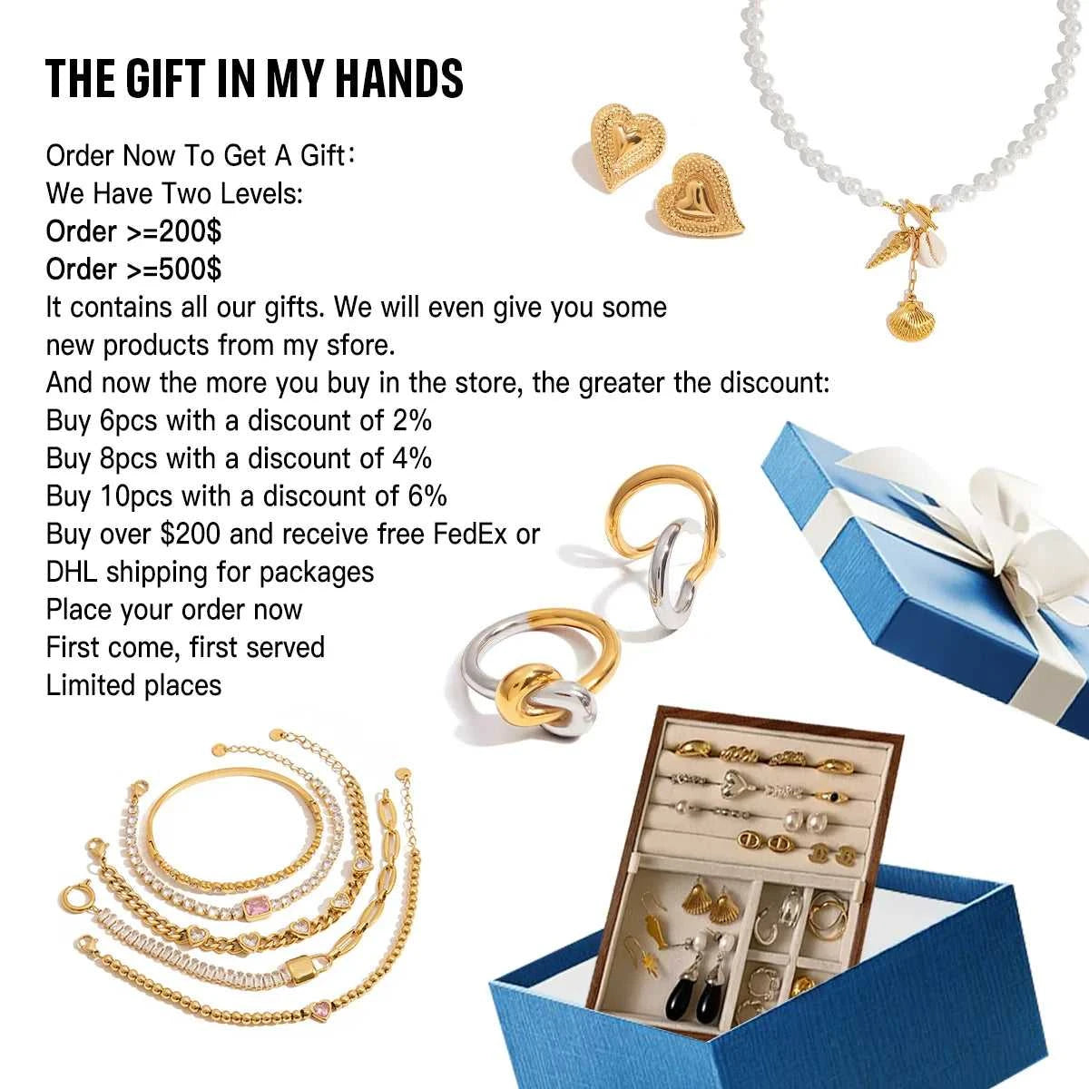 Uworld Trendy Designer 18K Gold Color Plated White Zircon Pendant Earrings Hypoallergenic Waterproof Stainless Steel Jewelry Gif The jack market .AU The jack market .AU Jewellery & Chains $ 56 200001034:367#JDE0106057