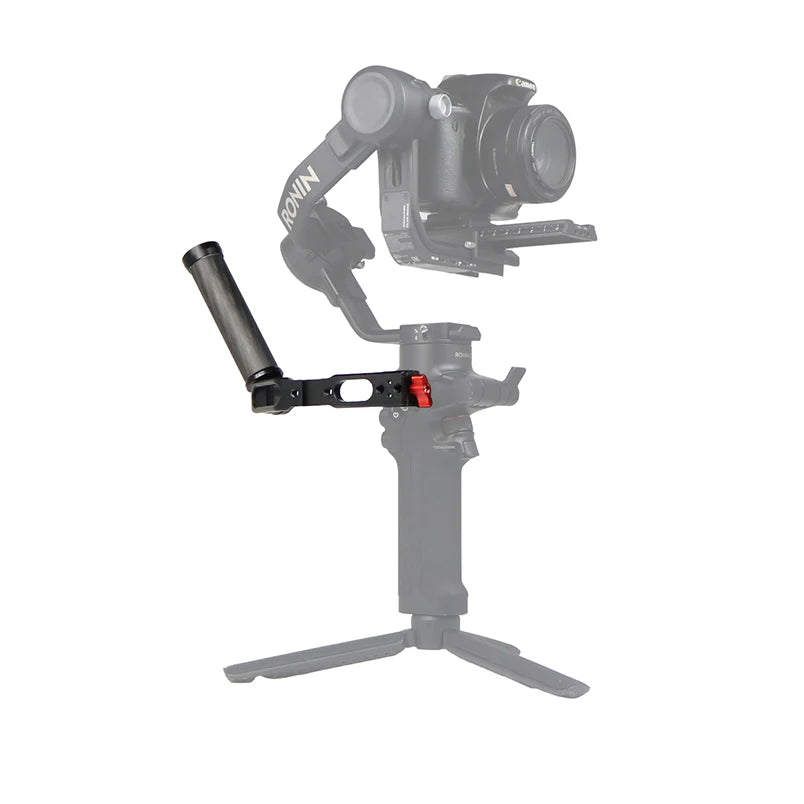 Carbon Fiber L Bracket Handle Grip Foldable Cold Shoe Mount Clamp for DJI Ronin RS3 RS4 Mini RS2 RSC2 Handheld Gimbal Stabilizer