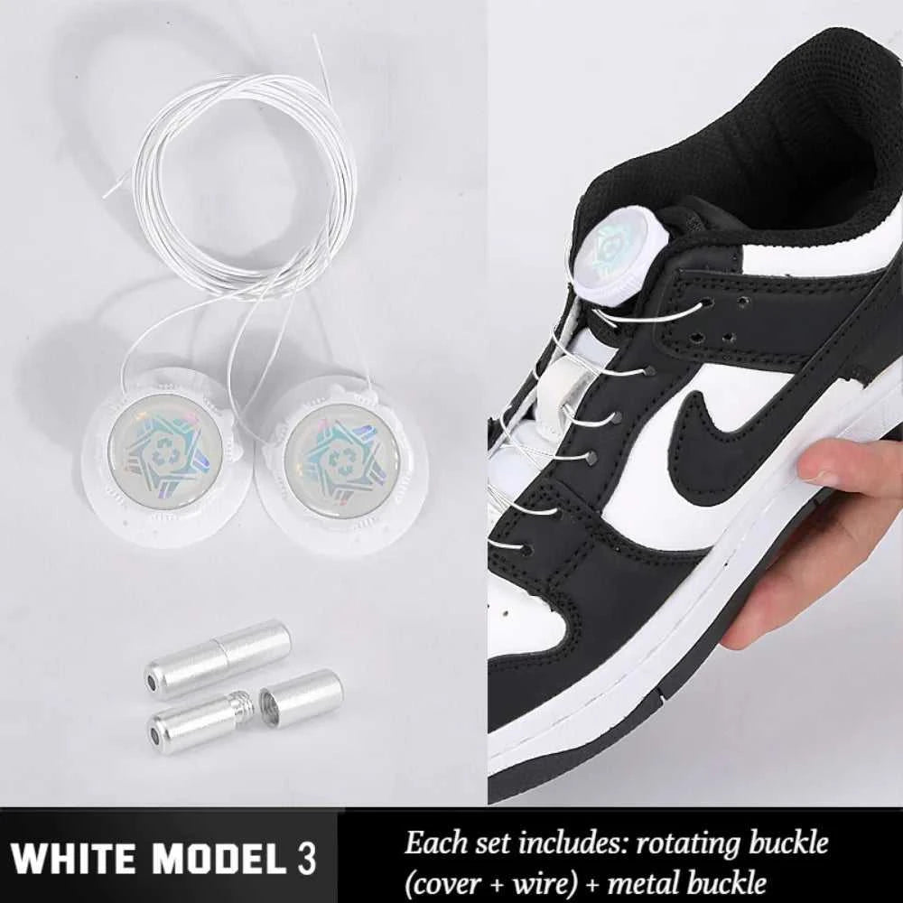 1pair Metal Wire Swivel Automatic Buckle Rope Sneaker ShoeLaces for Kids/Adult No Tie Shoe Laces Quick Lock Shoestrings Sneakers The jack market .AU The jack market .AU Step Up Your Style: Trendy Shoes for Every Occasion! $ 49 14:193#Black A Set
