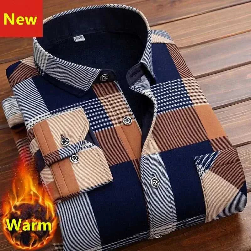 High Quality Men's Clothing 2026 Men Long Sleeve Thick Warm Shirt Tops Fashion Men Print Handsome Versatile Shirts Formal Shirts The jack market .AU The jack market .AU Men Fashion $ 43 14:771#6F HB622;5:4183#3XL(80-90KG)