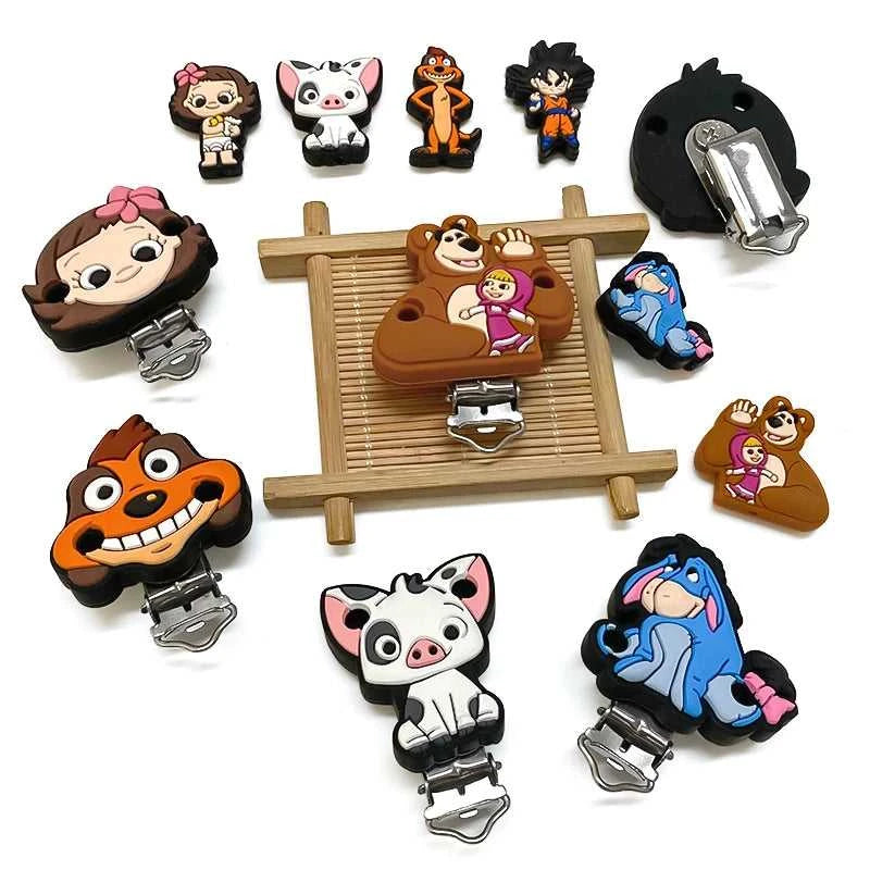 2pcs set Silicone Cartoon Eeyore Monica Beads Baby Silicone DIY Nursing Necklace Pacifier Clips Jewelry Accessories The jack market .AU The jack market .AU Mum & Kids: Essential Products for Every Family $ 23 14:200006154#1 set