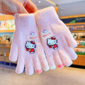 Sanrio Gloves Kawaii My Melody Kuromi Cold-Proof Winter Finger Gloves  Warm Children Toddler Christmas Gifts