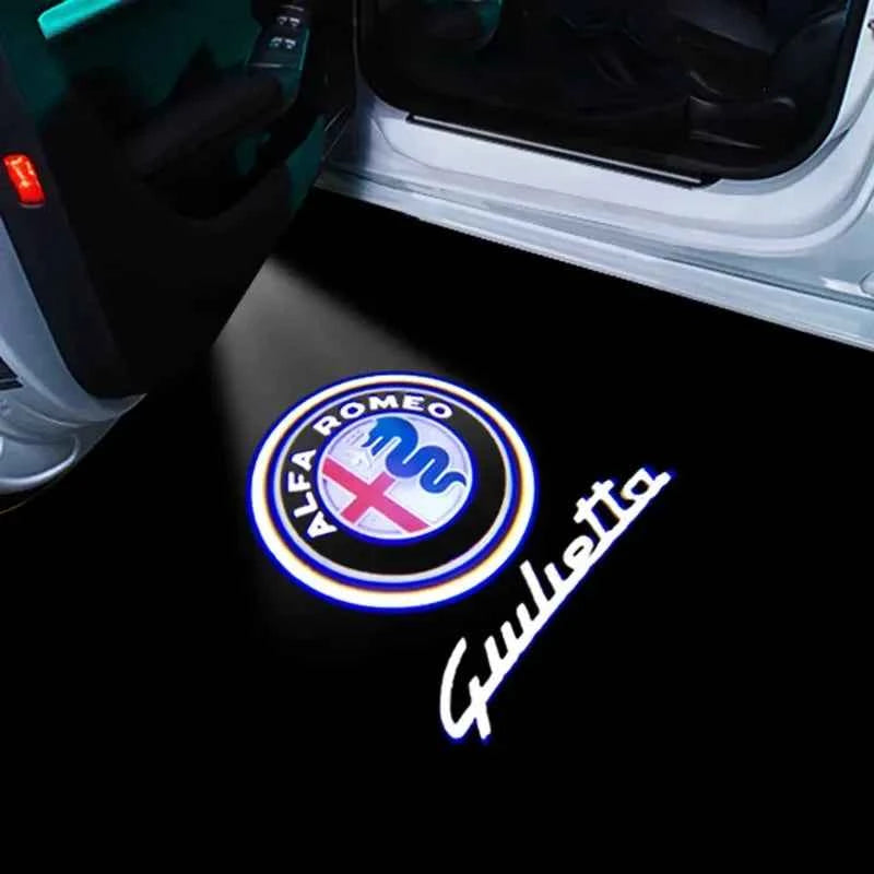 2pcs FOR Alfa Romeo LED Car Door Welcome Light Logo Projector Giulia Giulietta Mito Stelvio Brera 147 156 159 car-styling