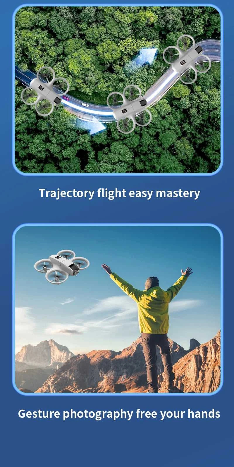 New H135 Mini Drone WIFI FPV Hover Professional 4K Camera Pocket Coloful Lights Dron Rc Plane Foldable Quadcopter RC Toys Gifts The jack market .AU The jack market .AU Drones $ 78 14:29#H135