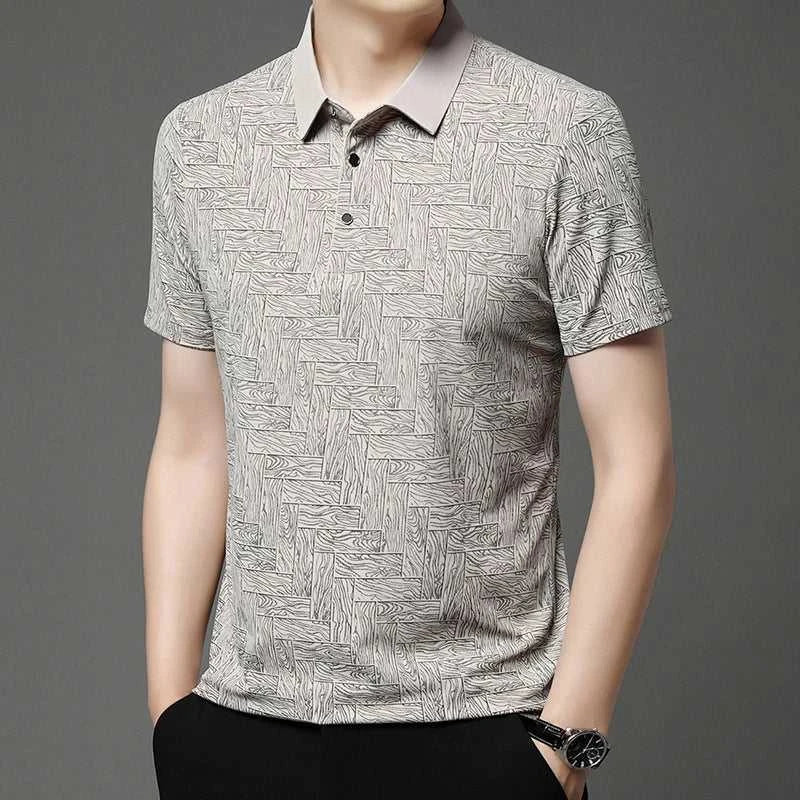 2024 Summer New Men's Business Print Short Sleeved POLO Shirt Comfortable and Cool Casual Fashion T-shirt The jack market .AU The jack market .AU Men Fashion $ 30 14:350852;5:4182